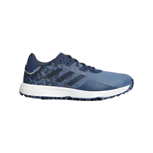 Adidas S2G SL Golf Shoes - Cloud White/Grey - Blue / Navy / White