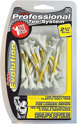 Professional Evolution Tee System - 30 Count - White/Yellow - 2-3/4"