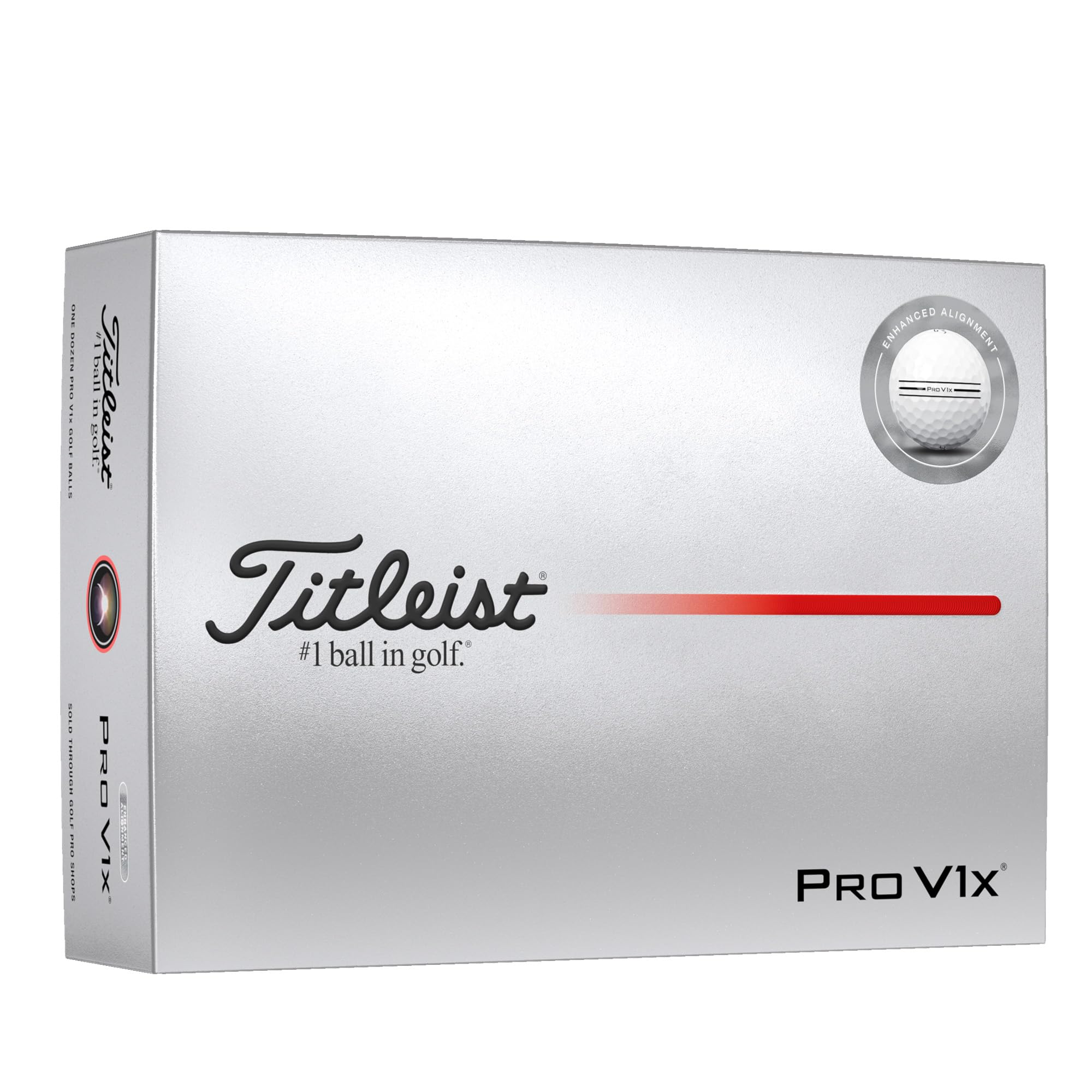 2025 Titleist Pro V1x Enhanced Alignment - White - Dozen