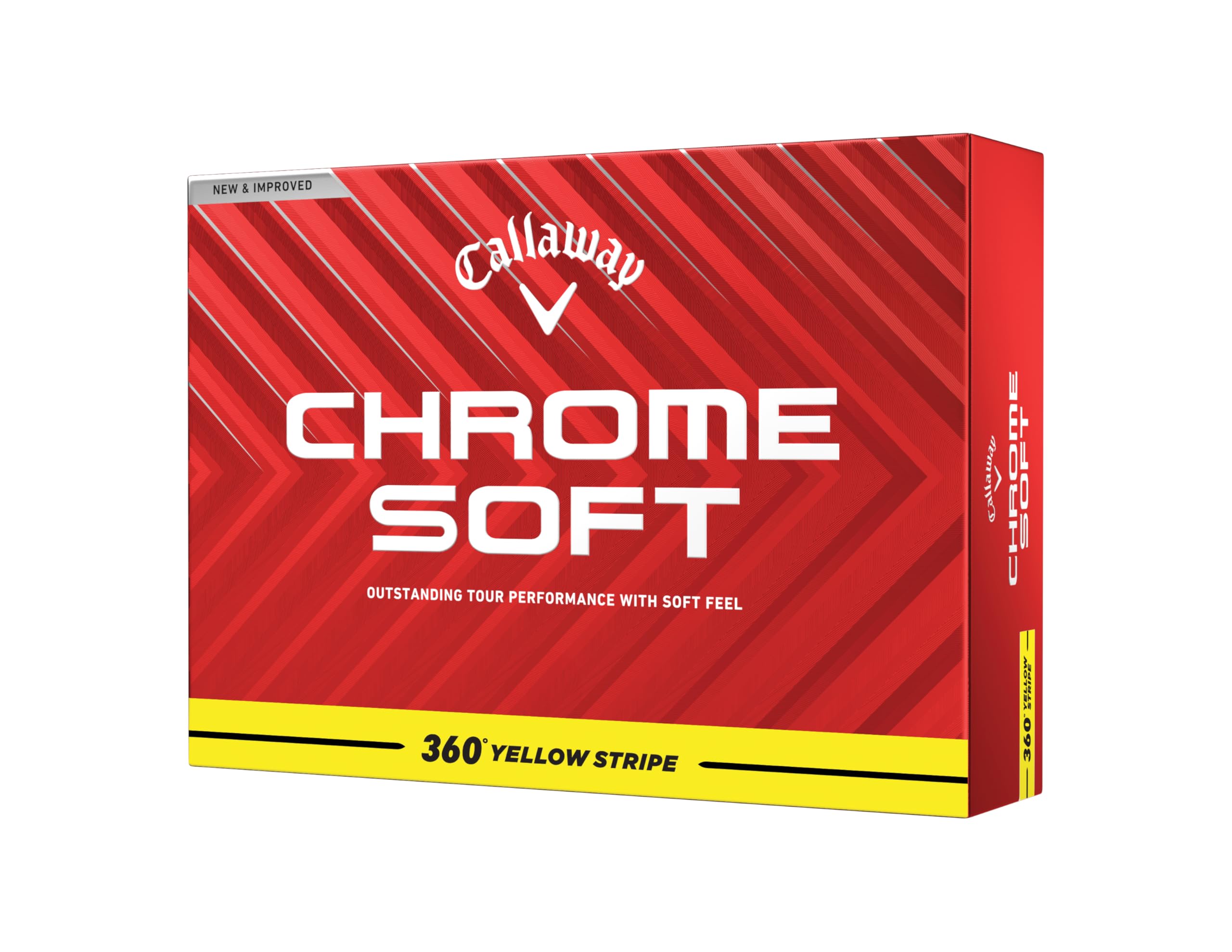 Callaway Chrome Soft 360 2024 Golf Balls - Yellow - Dozen