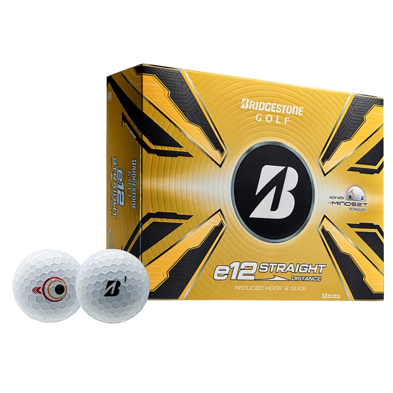 Bridgestone 2025 e12 Straight Golf Balls - White - Dozen